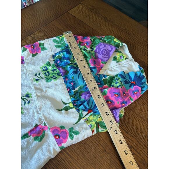 Vintage 1970s Mod Day Glow Neon Floral Retro Maxi Dress Sz Med Sleeveless Groovy - Picture 4 of 10